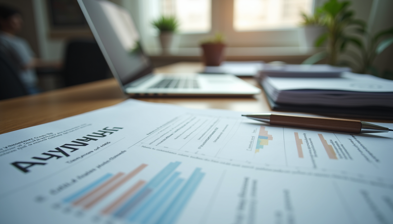 Organized business finances on a desk