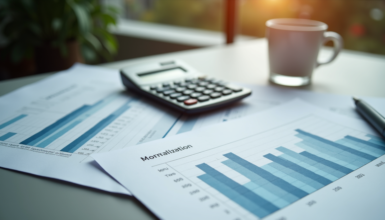 Organized financial documents and calculator on a desk