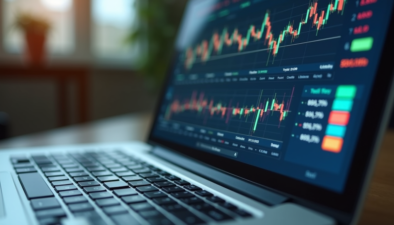 Small business financial data on a laptop screen